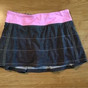 lululemon athletica Gray Skirt with Pink Waistband